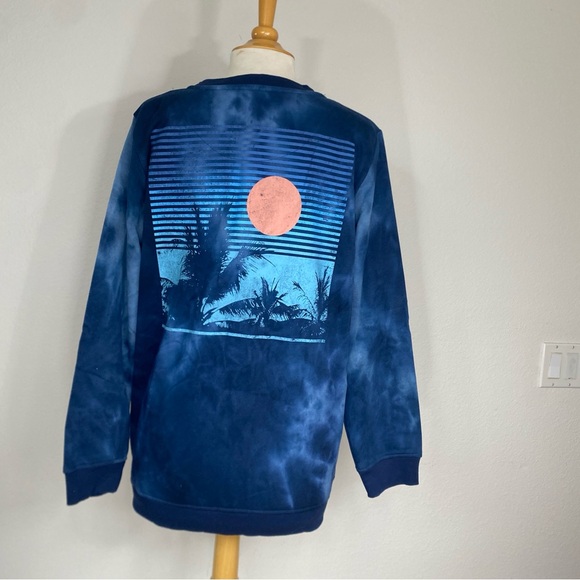 NWT New Womens The Beach Boys Navy Blue Tie Dye Sweatshirt Size Large Streetwear - Picture 2 of 12